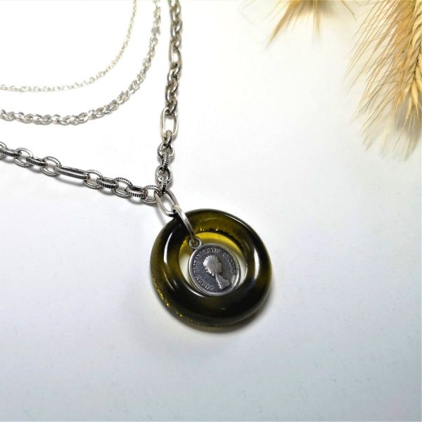 Stainless steel Glass pendant
