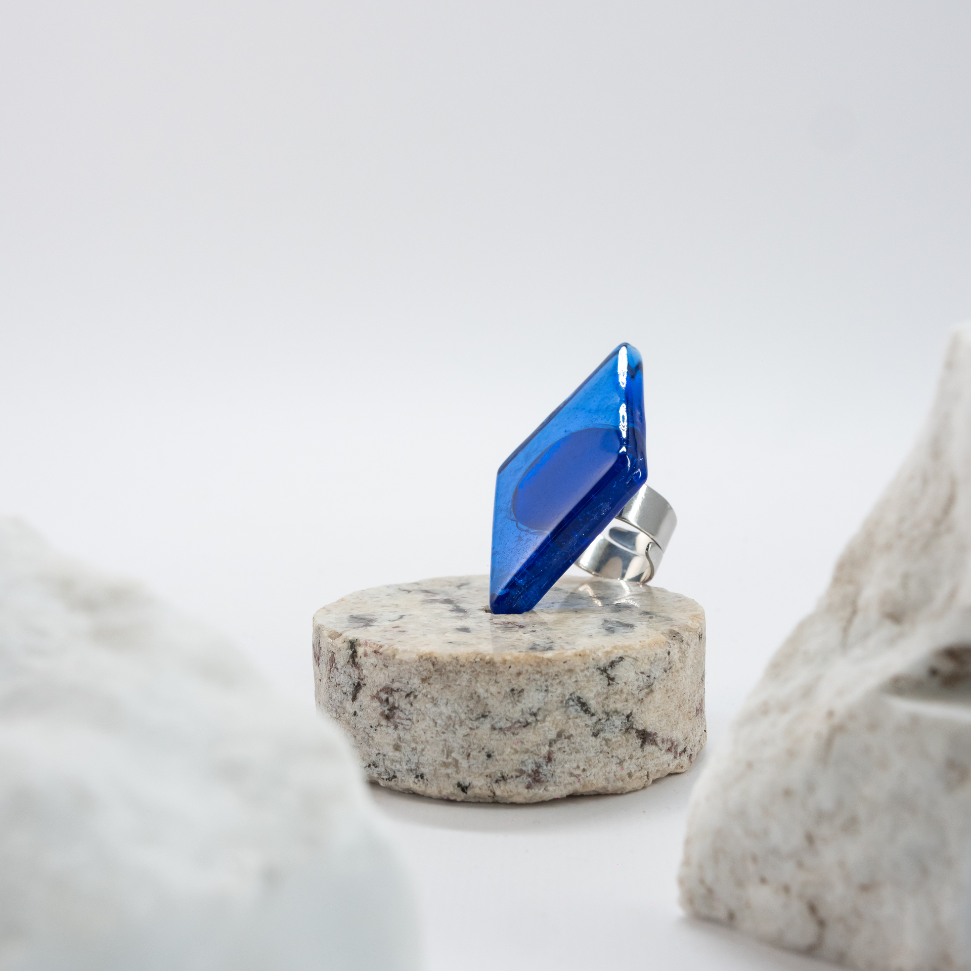 Statement Rhombus water-royal-blue-silver