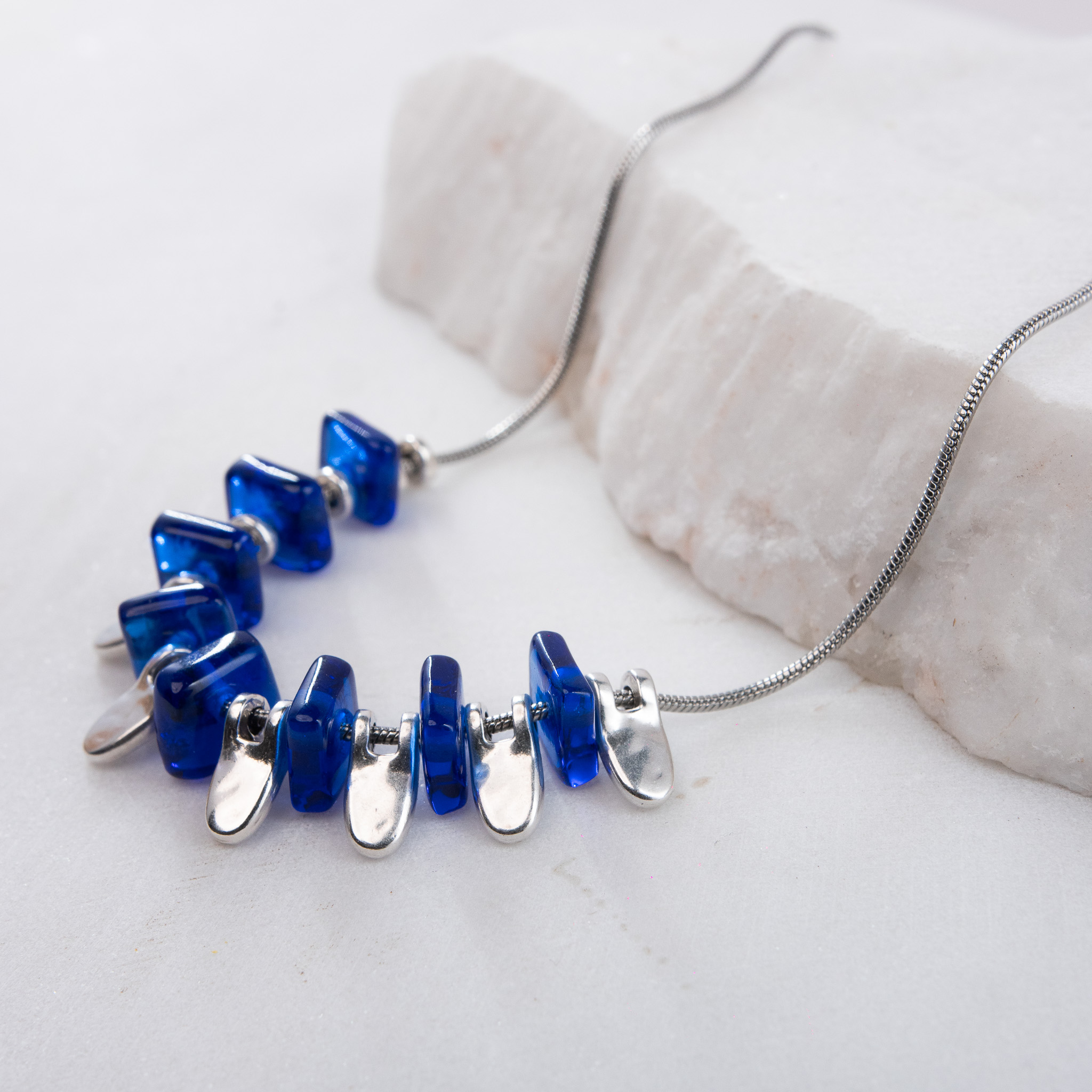 Petal Glow water-royal-blue-silver